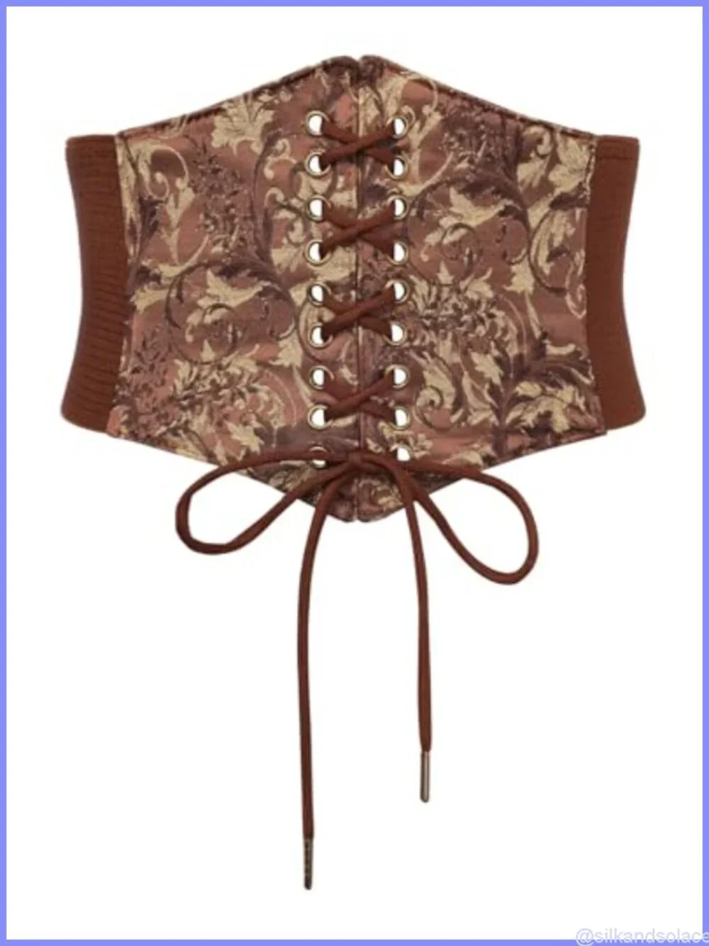 Renaissance Corset Belt Women Lace Up Wide Elastic Waist Faux Leather Pirate